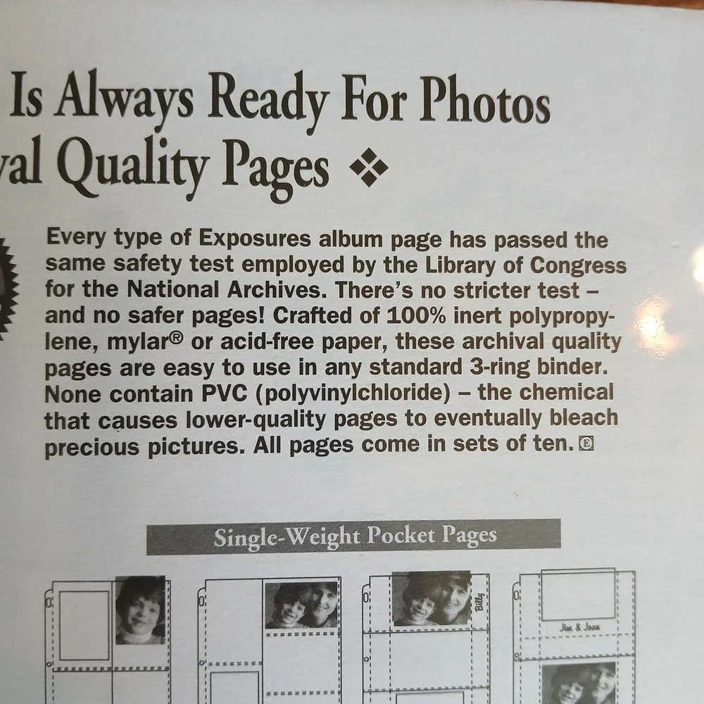 Vintage Exposures 3 Packs Magnetic Photo Album Pages Refills New Sealed NOS - Picture 5 of 9
